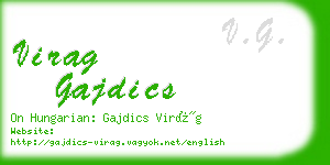 virag gajdics business card